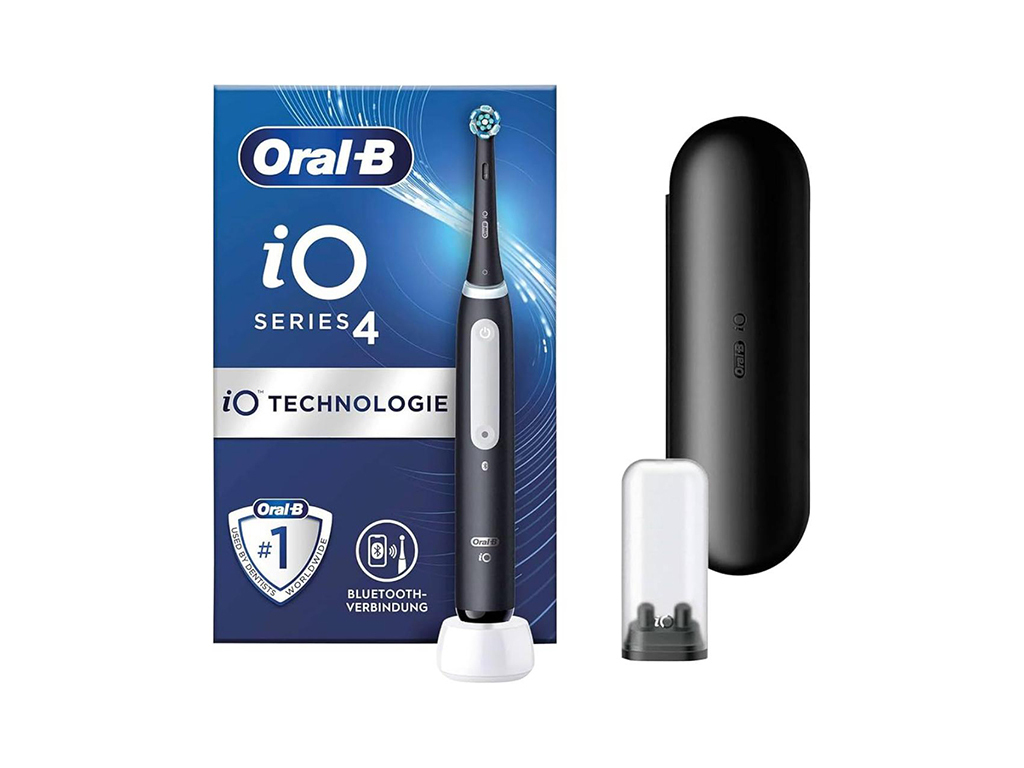 Oral-B iO Series 4 Ηλεκτρική Οδοντόβουρτσα με Χρονομετρητή, Αισθητήρα Πίεσης και Θήκη Ταξιδίου Matt Black - Image 7
