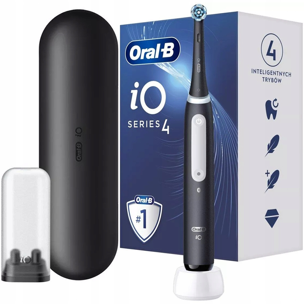 Oral-B iO Series 4 Ηλεκτρική Οδοντόβουρτσα με Χρονομετρητή, Αισθητήρα Πίεσης και Θήκη Ταξιδίου Matt Black - Image 9