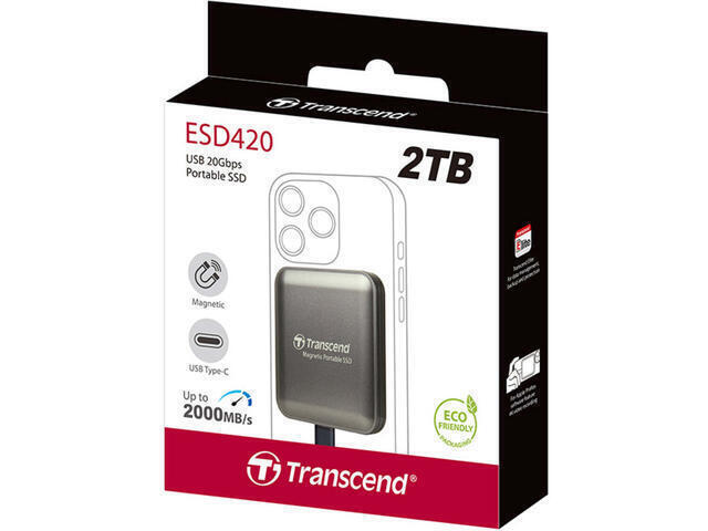 Transcend ESD420 USB-C Εξωτερικός SSD 2TB 2.5" Iron Gray - Image 3