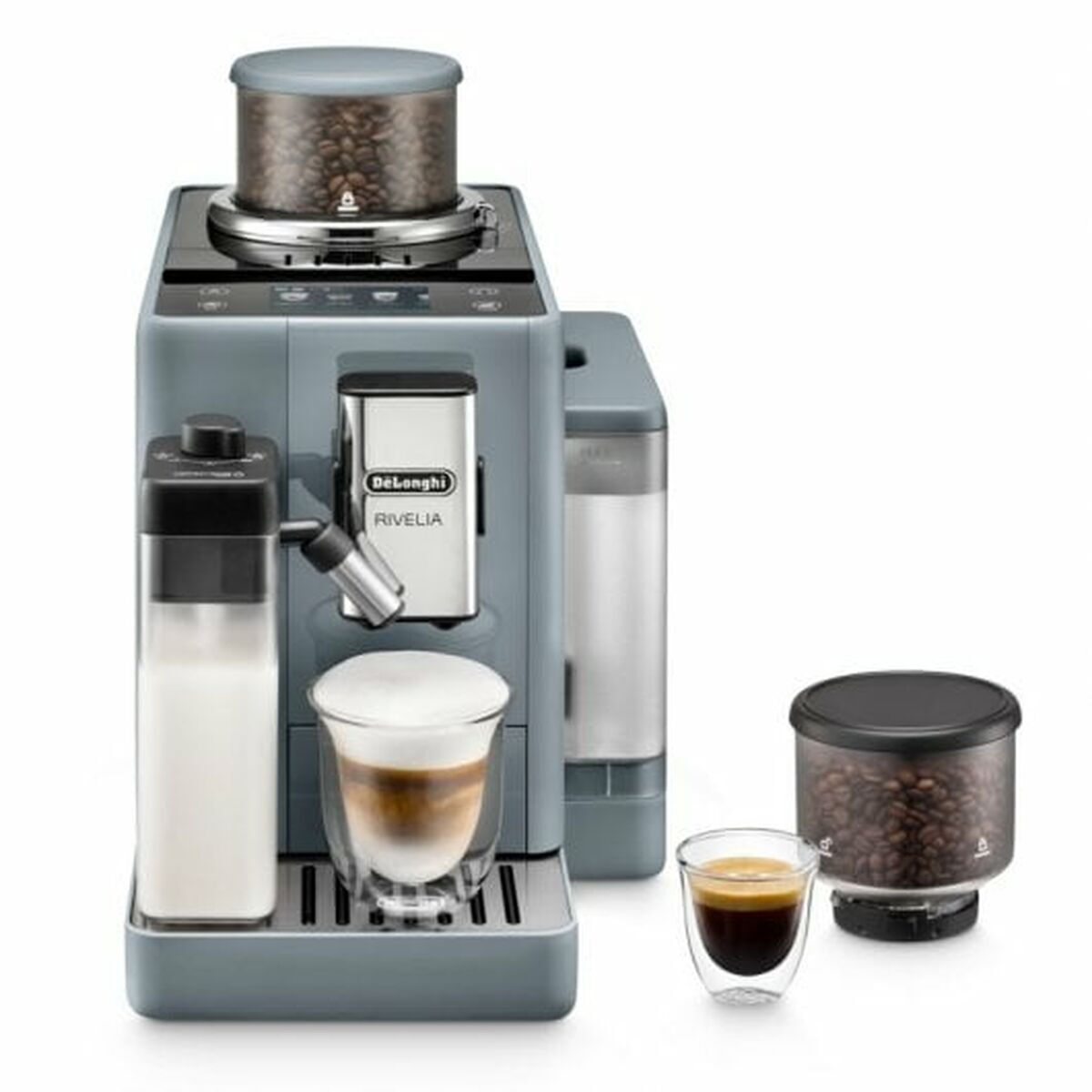 De'Longhi Rivelia Αυτόματη Μηχανή Espresso 1450W Πίεσης 19bar για Cappuccino με Μύλο Άλεσης Γκρι - Image 6