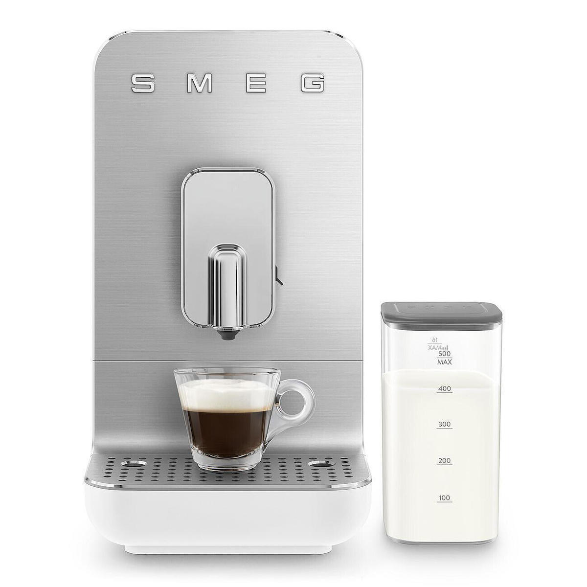 Smeg Αυτόματη Μηχανή Espresso 1350W Πίεσης 19bar με Μύλο Άλεσης Λευκή BCC13WHMEU