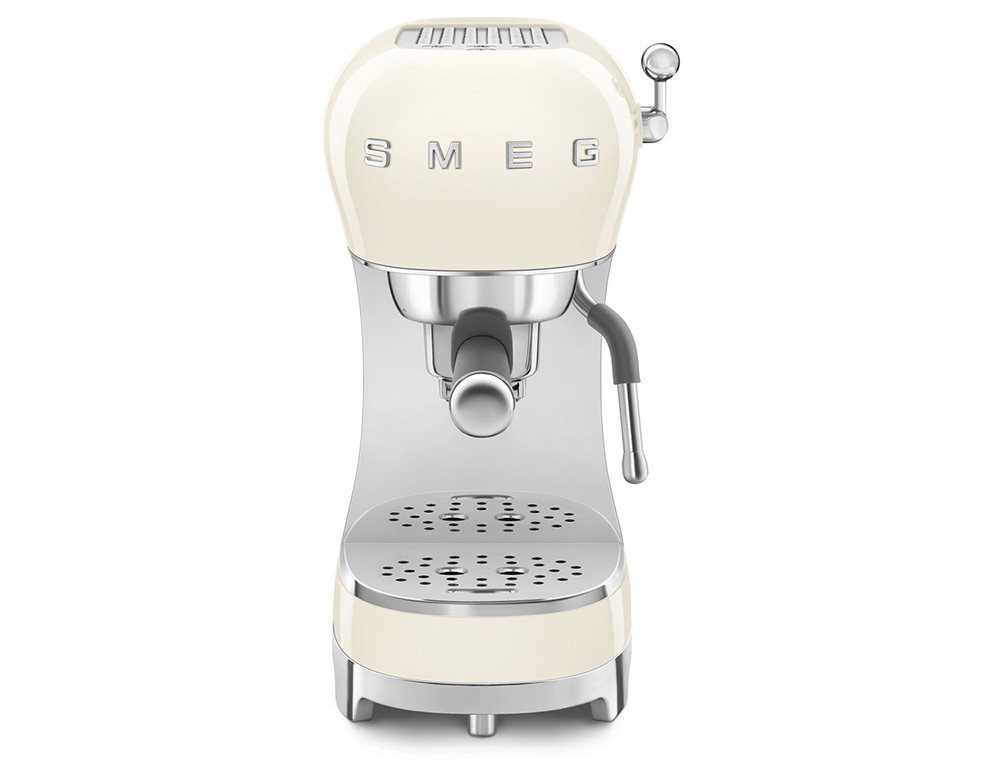 Smeg Μηχανή Espresso 1350W Πίεσης 15bar Cream ECF02CRUK