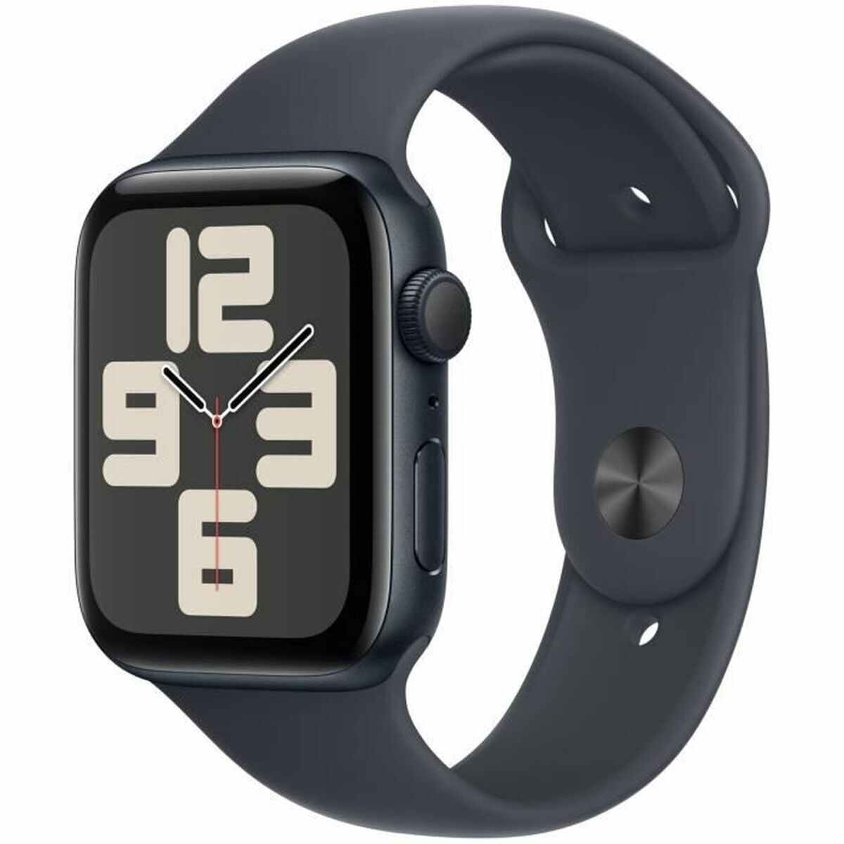 Apple Watch SE 2024 Aluminium 44mm Αδιάβροχο με Παλμογράφο (Midnight με Midnight Sport Band (S/M))