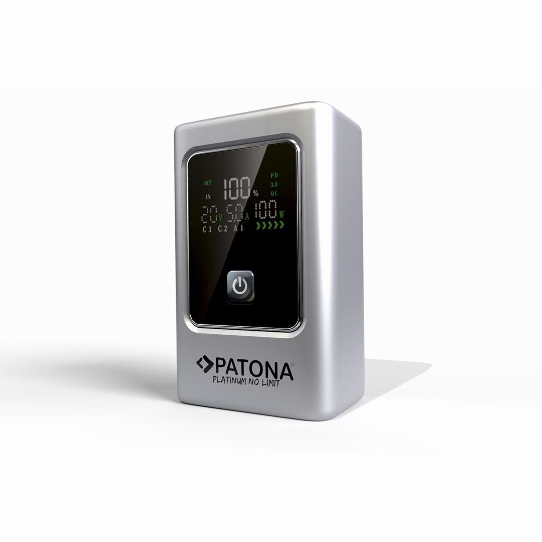Patona Luxury One Power Bank 10000mAh με Θύρα USB-A και 2 Θύρες USB-C Power Delivery Γκρι - Image 2