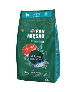 Pan Miesko 3kg Ξηρά Τροφή για Ενήλικους Σκύλους με Βοδινό και Τόνο
