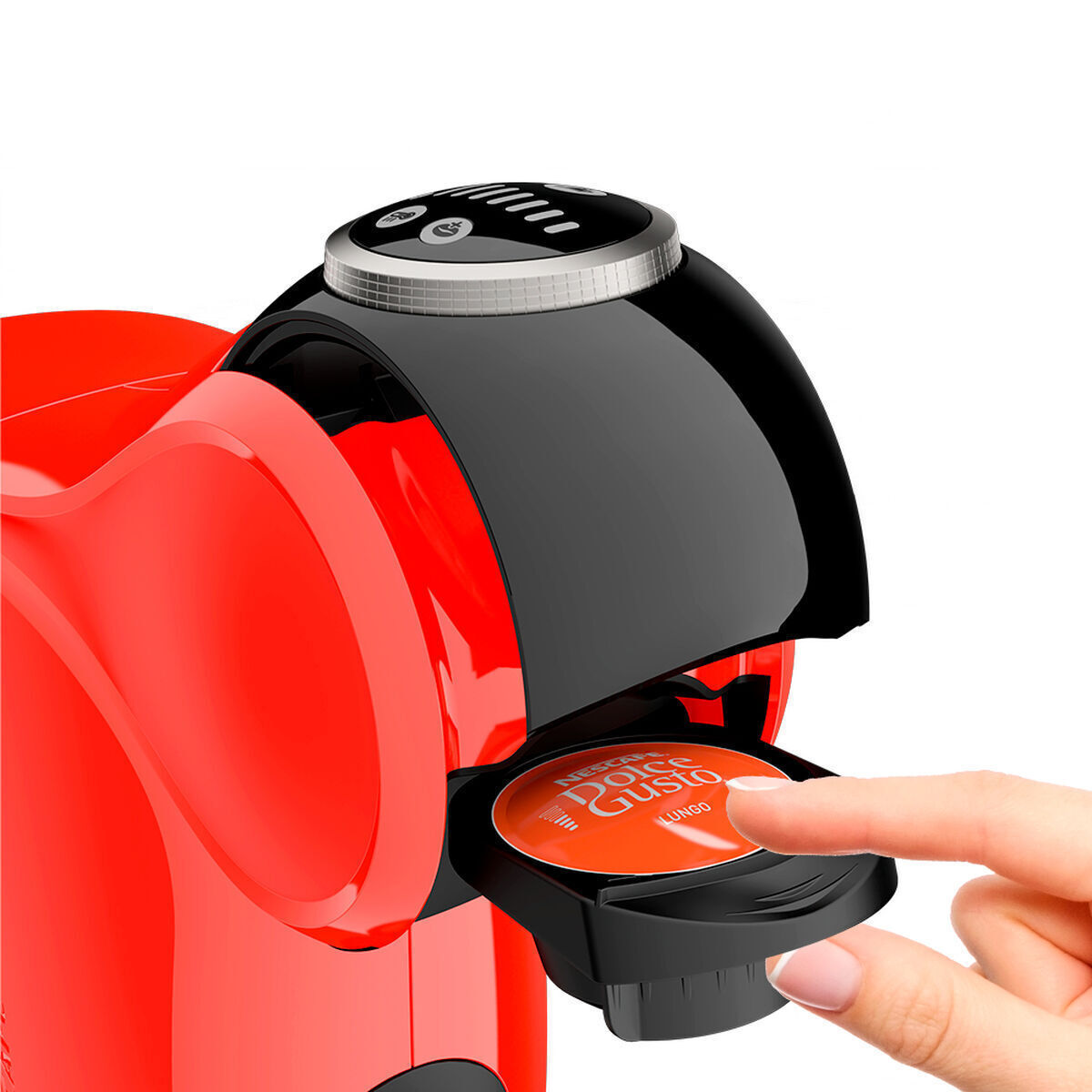 De'Longhi Genio S Plus Καφετιέρα για Κάψουλες Dolce Gusto Πίεσης 15bar Κόκκινη - Image 6