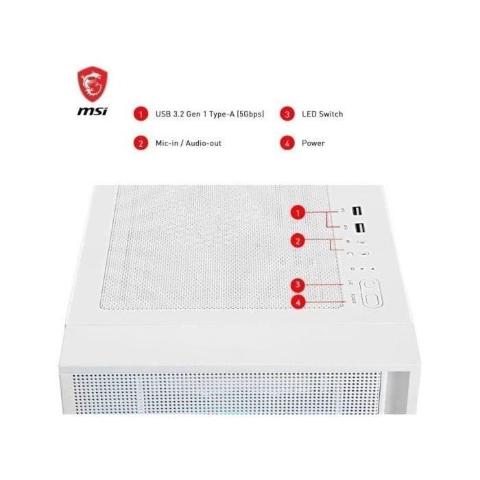 MSI Mag Forge 320R Airflow Gaming Midi Tower Κουτί Υπολογιστή με Πλαϊνό Παράθυρο Λευκό - Image 7