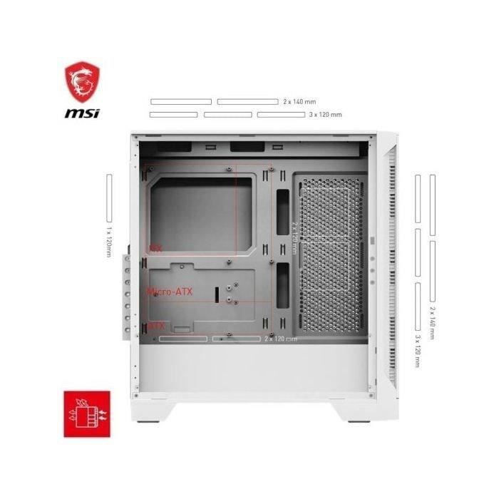 MSI Mag Forge 320R Airflow Gaming Midi Tower Κουτί Υπολογιστή με Πλαϊνό Παράθυρο Λευκό - Image 8