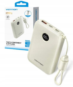 Alternative view of Vention Power Bank 10000mAh 22.5W με Θύρα USB-A και Θύρα USB-C Μπεζ