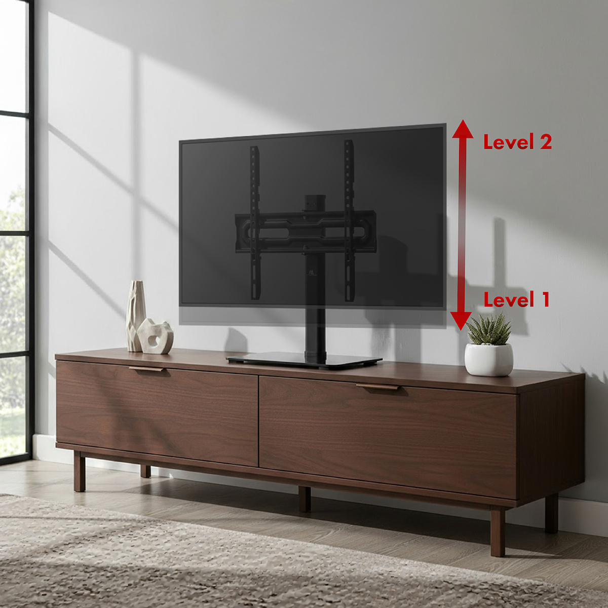 Maclean Energy MC-132 Βάση Τηλεόρασης Τοίχου έως 55" και 35kg - Image 2