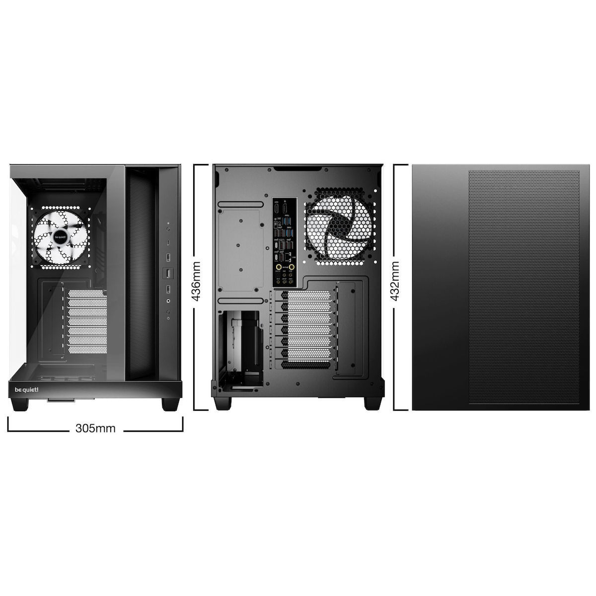 Be Quiet Light Base 500 LX Midi Tower Κουτί Υπολογιστή με ARGB Φωτισμό Μαύρο - Image 8