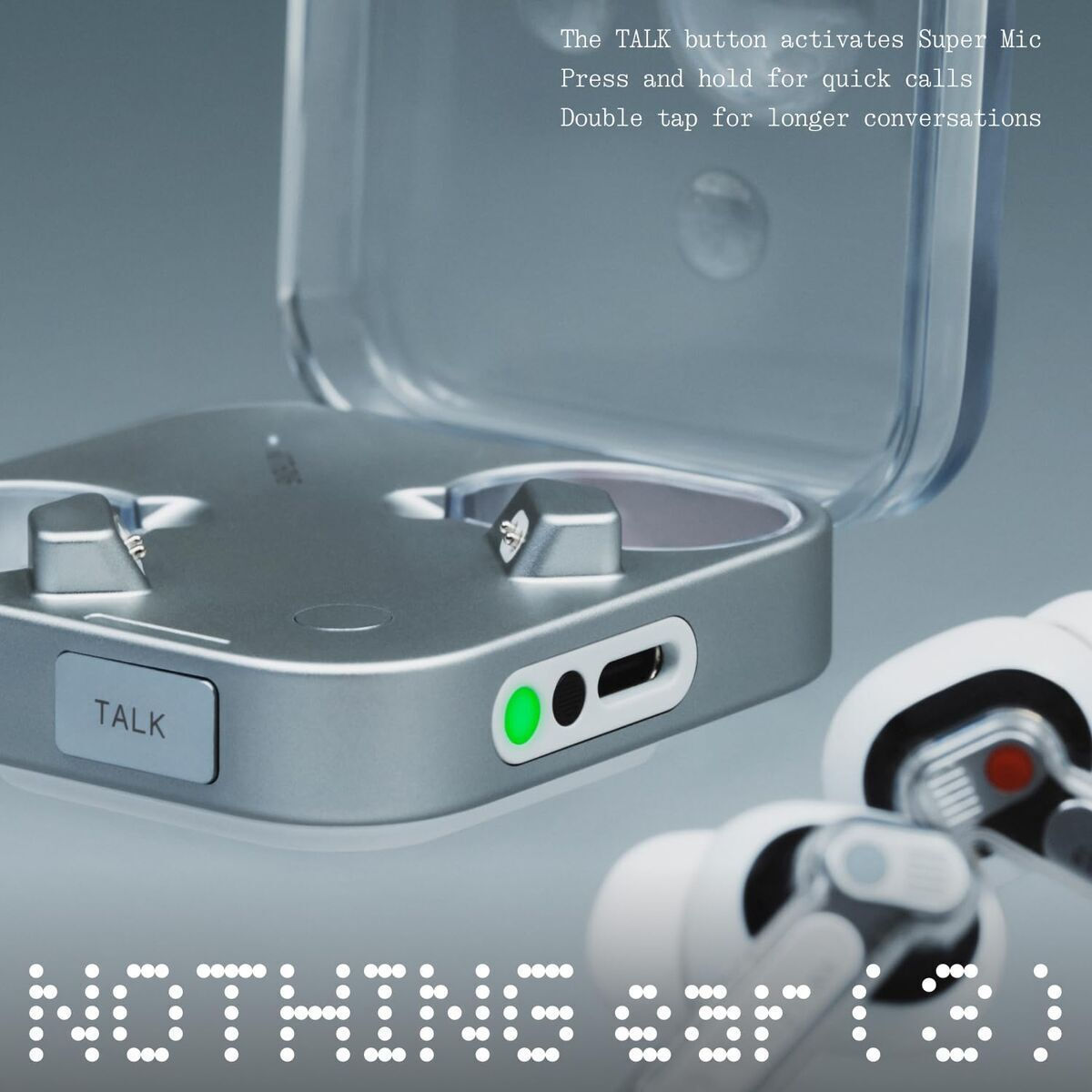 Nothing ear (3) In-ear Bluetooth Handsfree Ακουστικά με Αντοχή στον Ιδρώτα και Θήκη Φόρτισης Μαύρα - Image 9