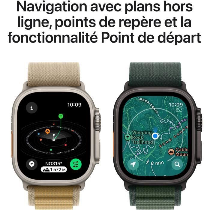 Apple Watch Ultra 2 2024 Titanium 49mm Αδιάβροχο με eSIM και Παλμογράφο (Natural με Tan Alpine Loop - Large) - Image 6
