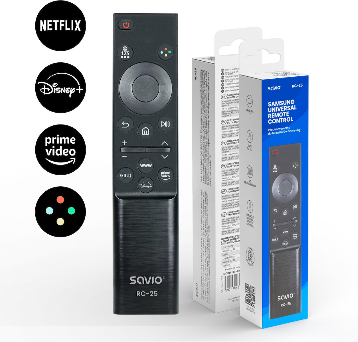 Savio Universal Τηλεχειριστήριο για Τηλεοράσεις και Samsung 5901986049999 - Image 3