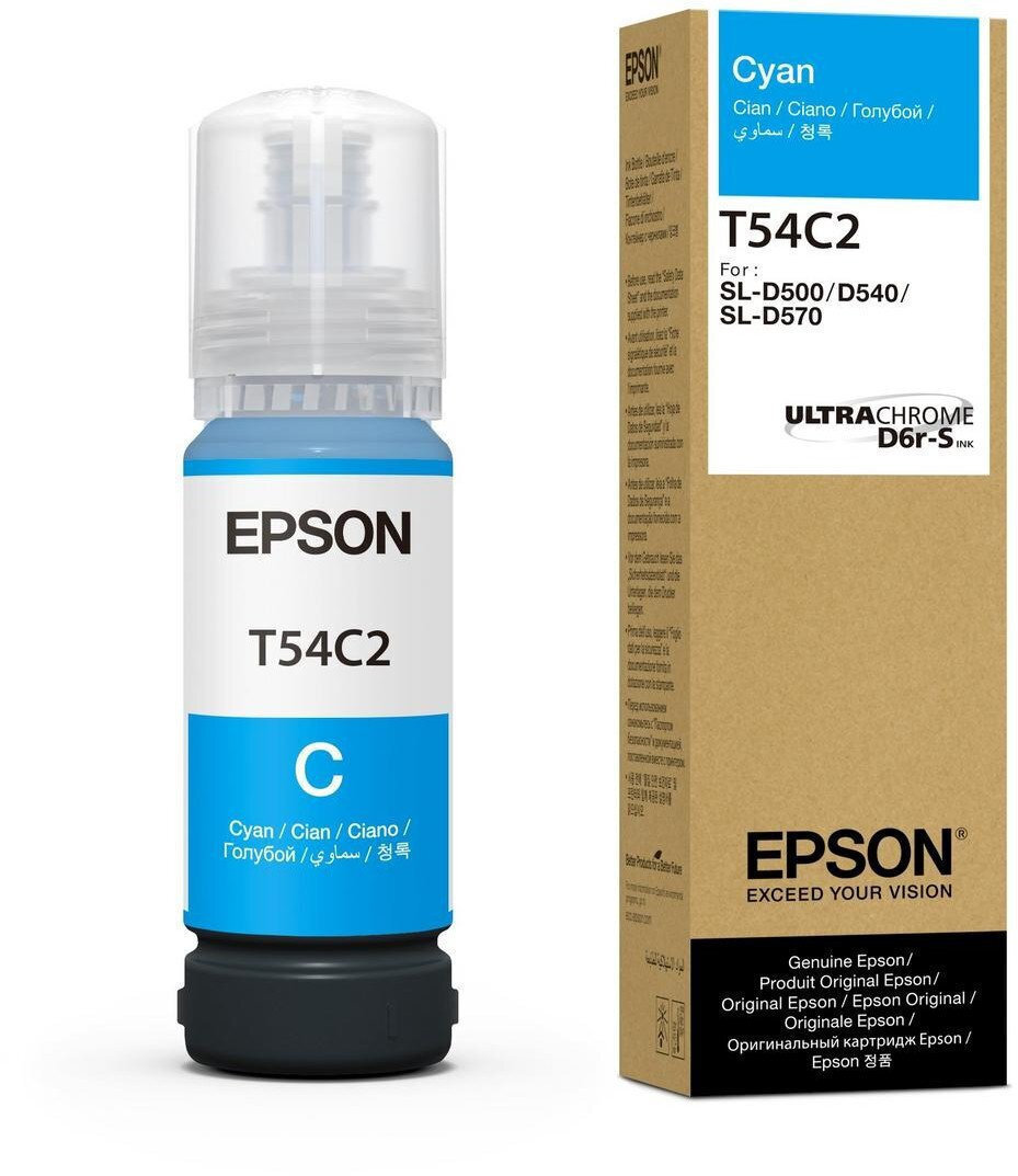 Epson T54C Γνήσιο Μελάνι Εκτυπωτή InkJet Κυανό (C13T54C220)