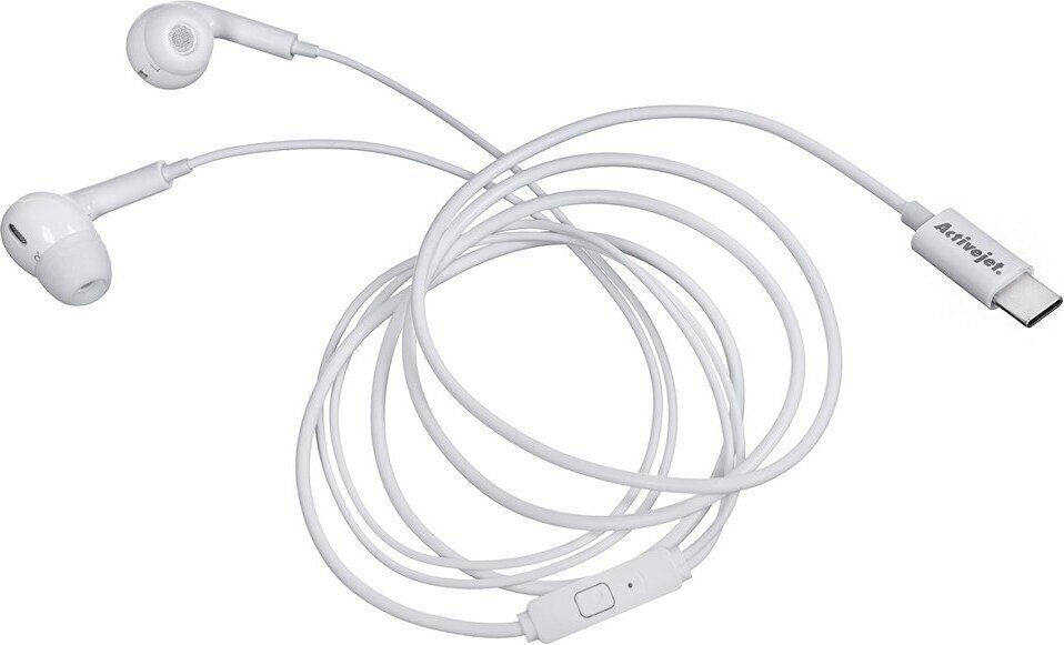 Active Jet In-ear Handsfree Ακουστικά με Βύσμα USB-C Λευκό