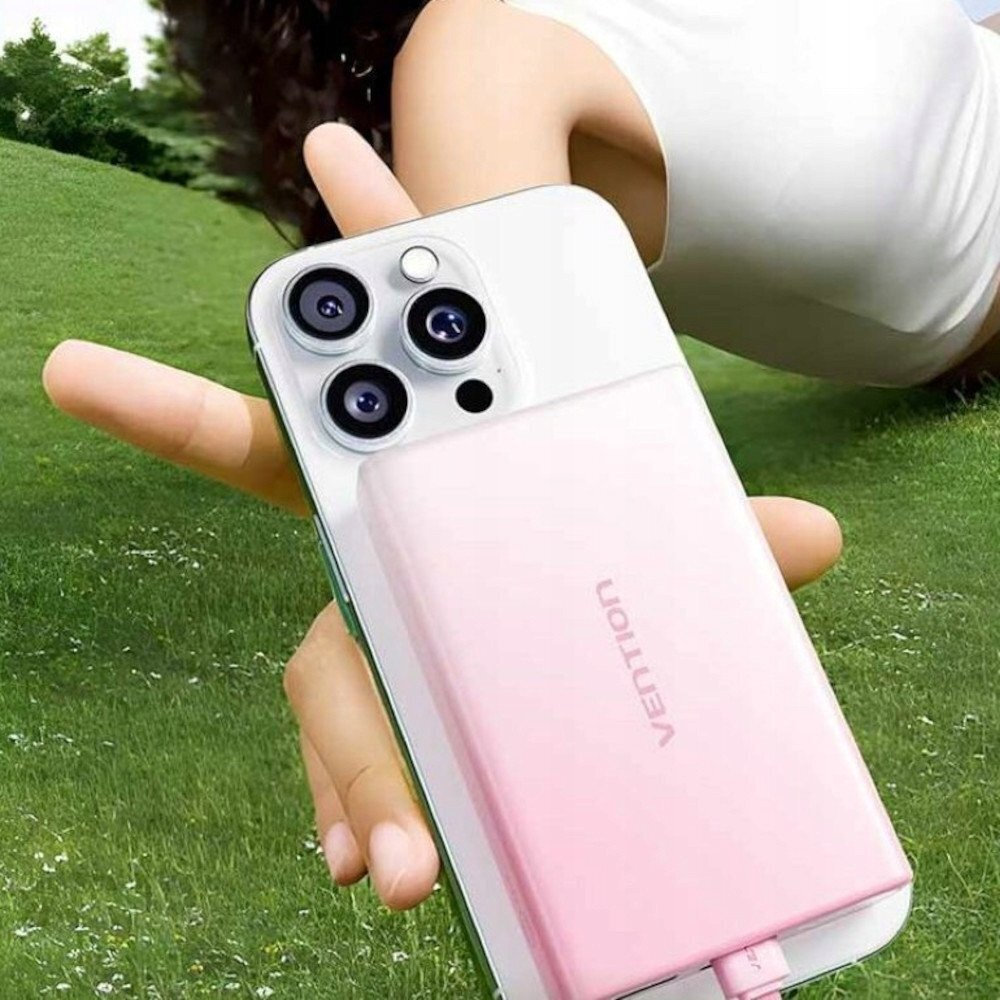Vention Power Bank 10000mAh 22.5W με Θύρα USB-A και Θύρα USB-C Χρυσό - Image 6