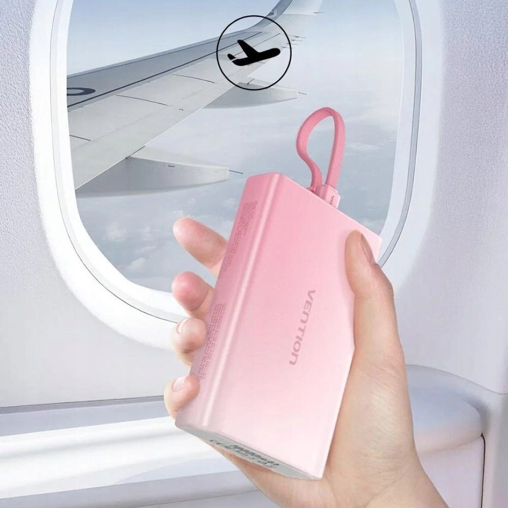 Vention Power Bank 10000mAh 22.5W με Θύρα USB-A και Θύρα USB-C Χρυσό - Image 8