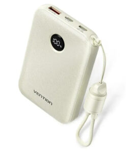 Vention Power Bank 10000mAh 22.5W με Θύρα USB-A και Θύρα USB-C Μπεζ