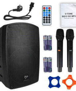 Alternative view of V-tone Ηχείο Karaoke με Ασύρματα Μικρόφωνα BQ12 GO MP3 σε Μαύρο Χρώμα