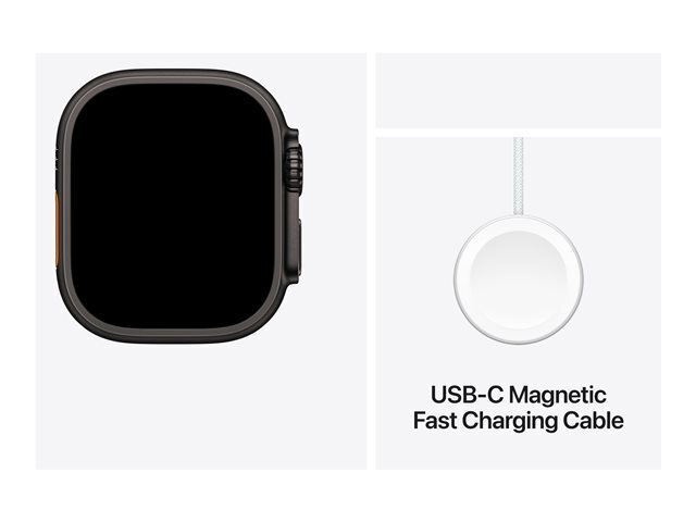 Apple Watch Ultra 2 2024 Titanium 49mm Αδιάβροχο με eSIM και Παλμογράφο (Black με Green Alpine Loop - Small) - Image 3