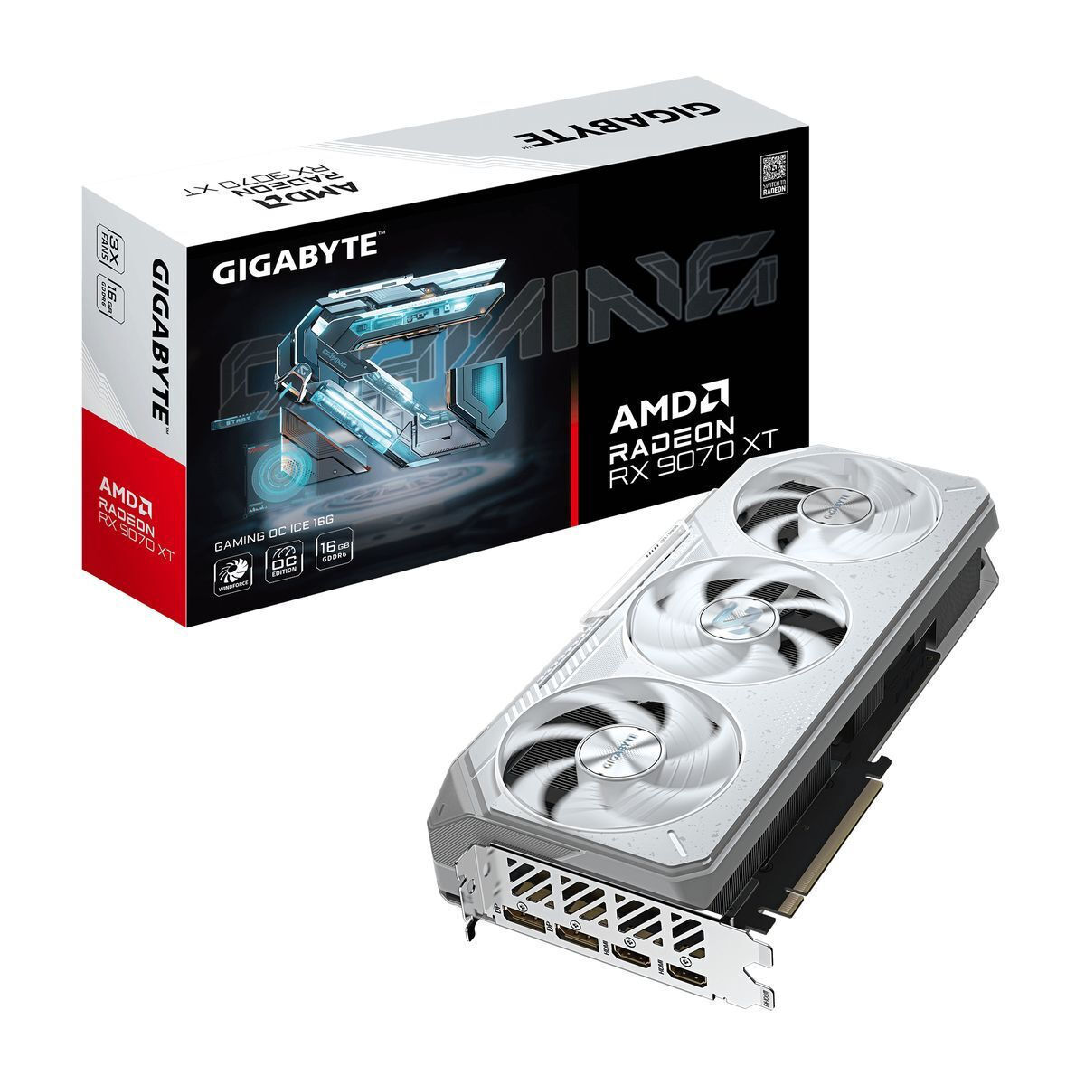 Gigabyte Radeon RX 9070 XT 16GB GDDR6 GAMING OC ICE Κάρτα Γραφικών GV-R907XGAMINGOCICE-16GD - Image 3