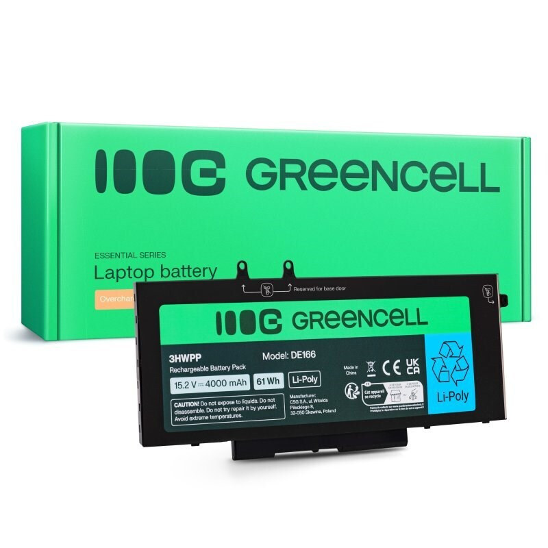 Green Cell Συμβατή Μπαταρία για Dell Latitude Dell Latitude 5400, 5401, 5410, 5411, 5500, 5501, 5510, 5511, 7591 με 4000mAh DE166