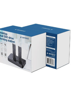 Gembird Dd2-u3m2 Desktop Dual Drive Usb Type-c M.2 Nvme Sata Ssd Docking Station Black Gem