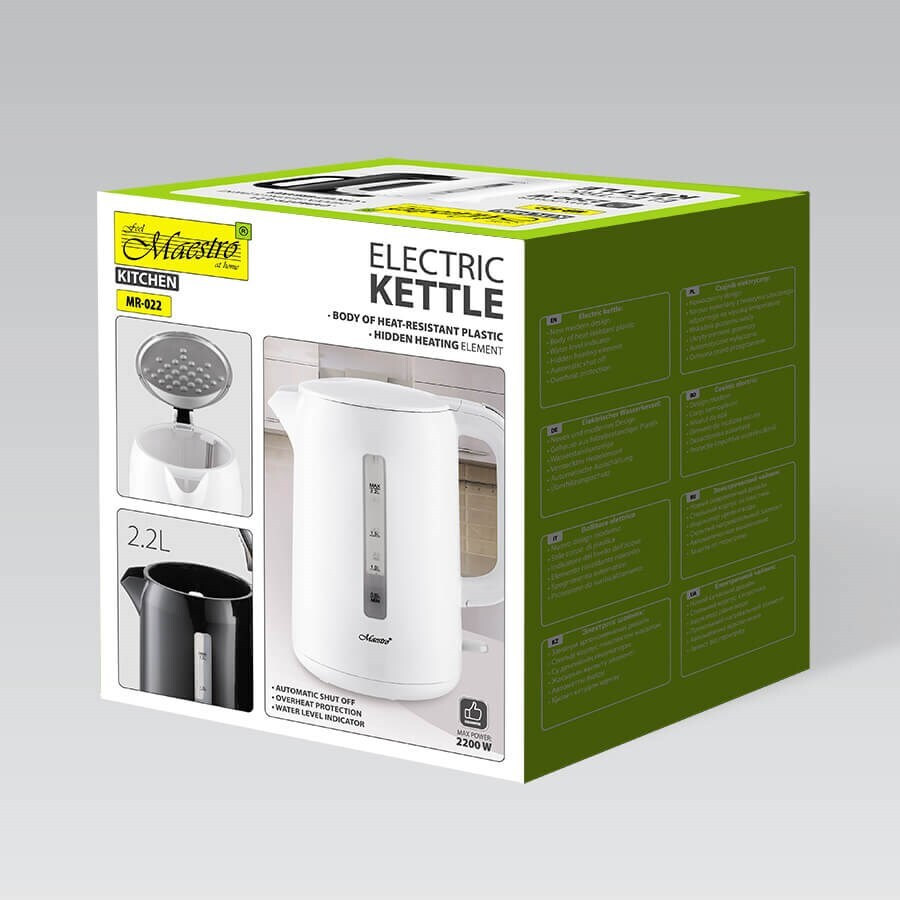 Maestro Βραστήρας 2.2lt 2200W Λευκός MR-022-WHITE - Image 4