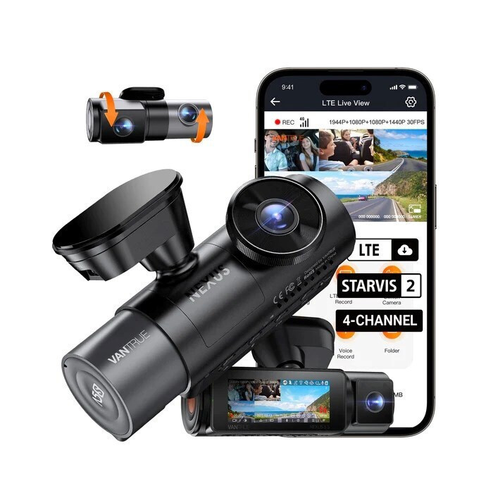 Vantrue Κάμερα DVR Αυτοκινήτου για Παρμπρίζ