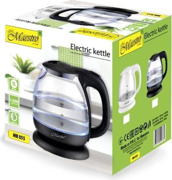 Maestro Βραστήρας 1lt 1100W Μαύρος MR-055-BLACK - Image 3