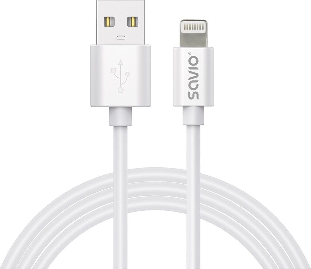 Savio USB-A to Lightning Cable Λευκό 2m - Image 2