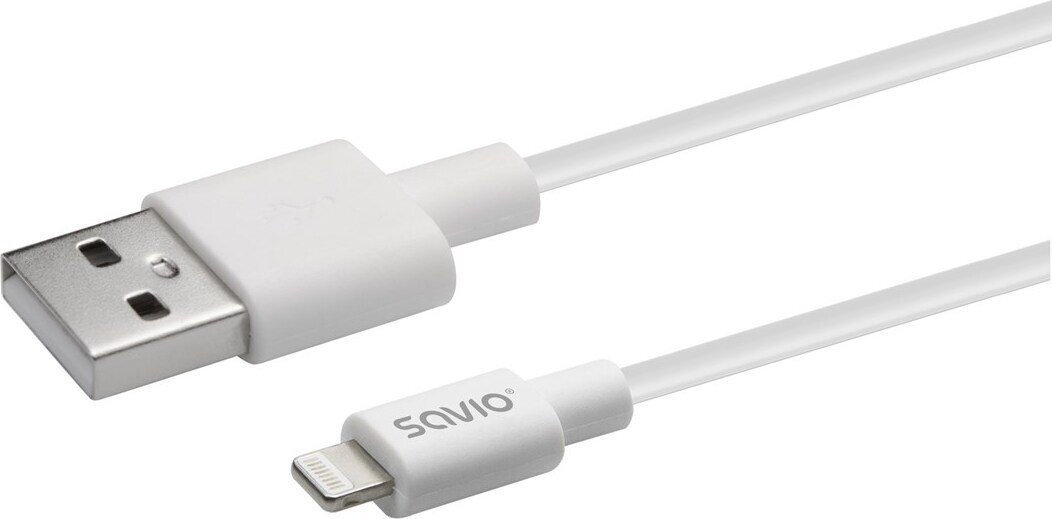 Savio USB-A to Lightning Cable Λευκό 2m - Image 3
