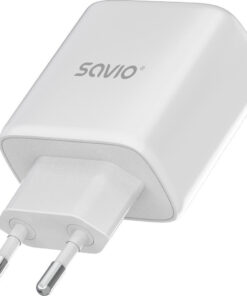 Alternative view of Savio Φορτιστής Χωρίς Καλώδιο με Θύρα USB-A και Θύρα USB-C 20W Power Delivery Λευκός (LA-12)