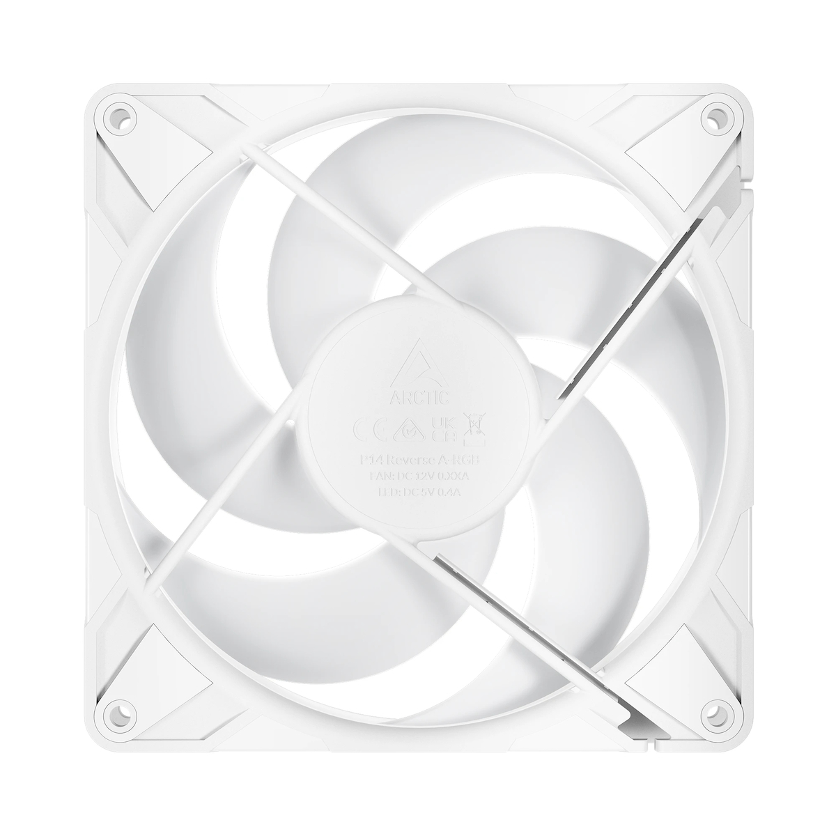 Arctic P14 Pro Reverse Case Fan 140mm με ARGB Φωτισμό και Σύνδεση 3-Pin / 4-Pin PWM Λευκό - Image 5