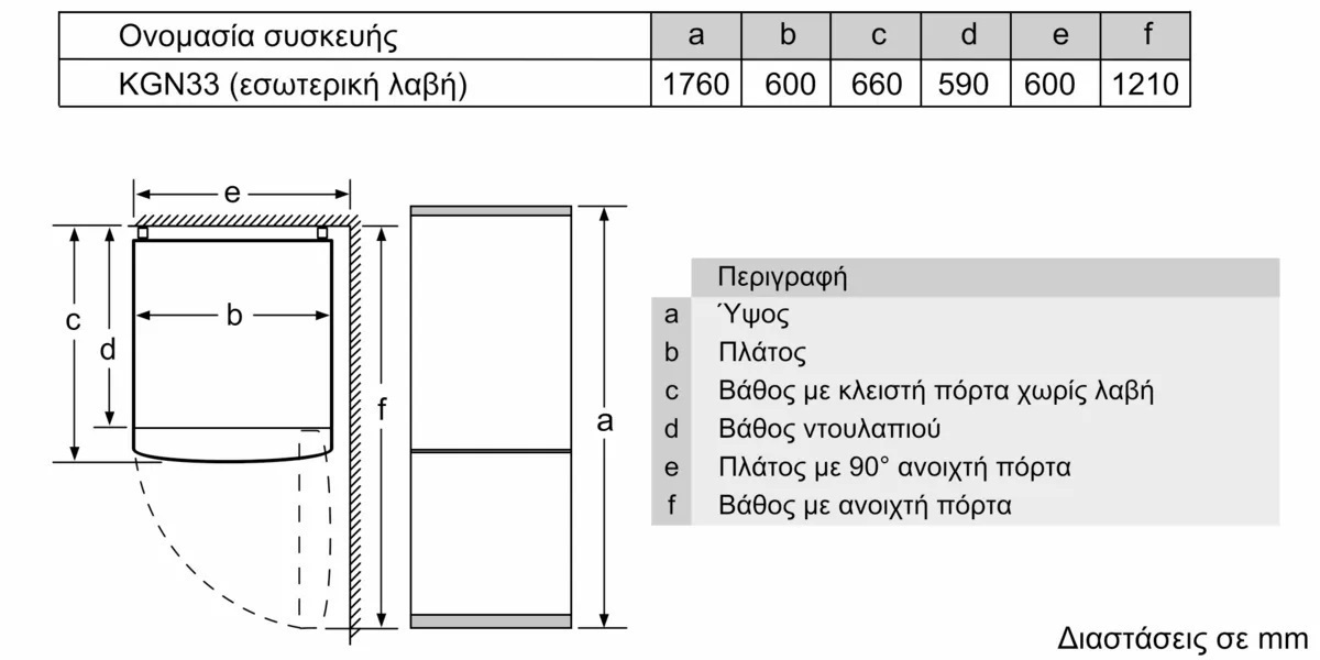 Bosch Ψυγειοκαταψύκτης 282lt Total NoFrost Υ176xΠ60xΒ66εκ. Inox KGN33NLEB - Image 10