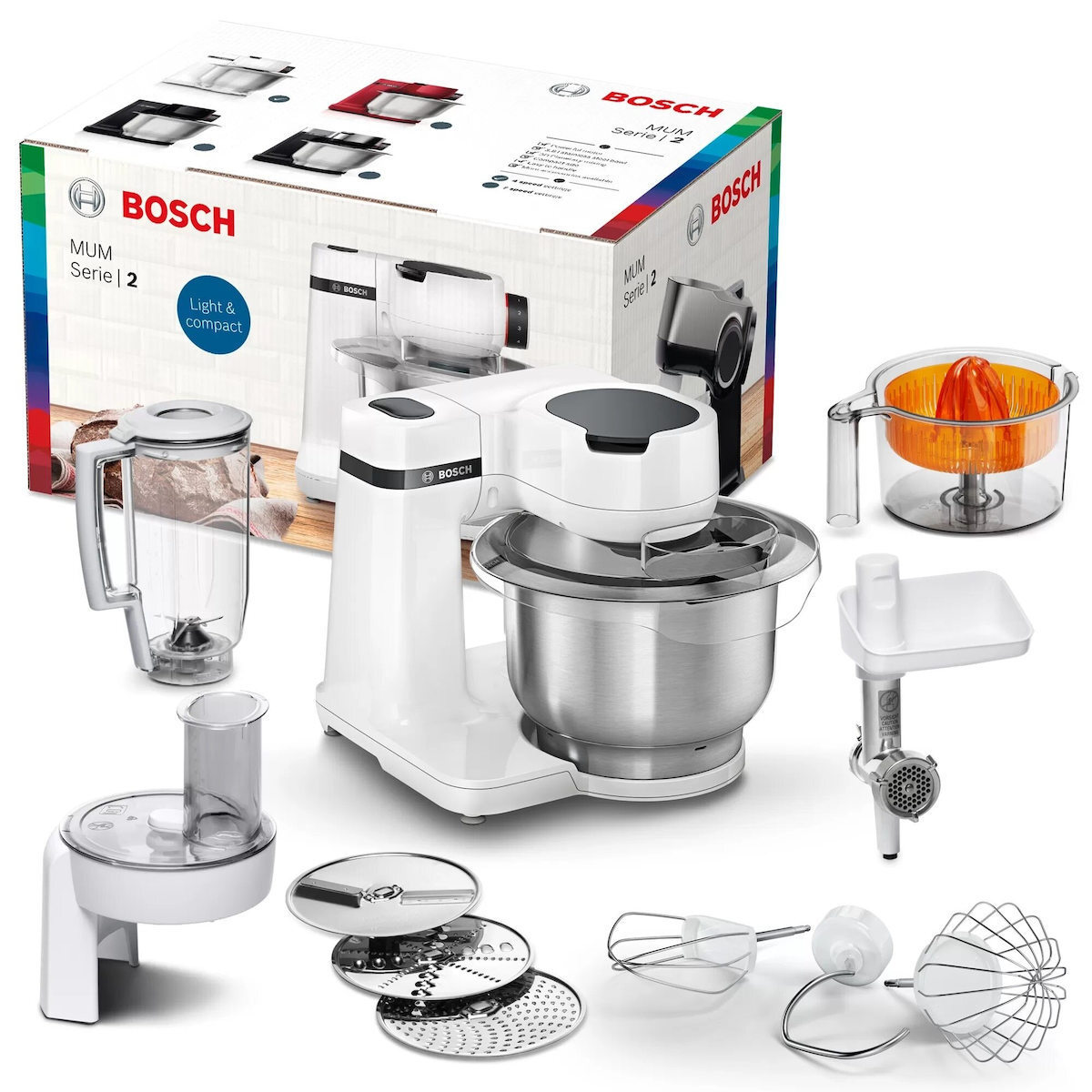 Bosch MUMS2EW40 Κουζινομηχανή 700W με Ανοξείδωτο Κάδο 3.8lt - Image 10