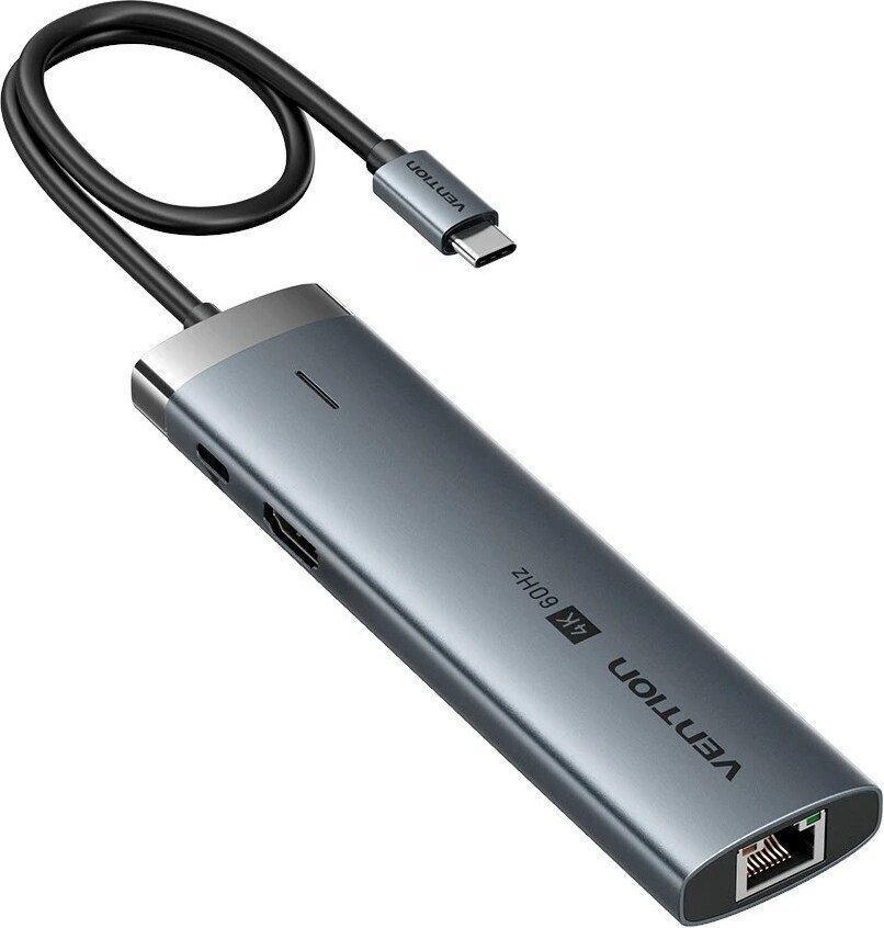 Vention 8-in-1 USB-C Docking Station με HDMI 4K PD Ethernet Γκρι - Image 4
