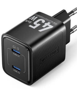Vention Φορτιστής Χωρίς Καλώδιο GaN με 2 Θύρες USB-C 45W Power Delivery Μαύρος (FEFB0-EU)