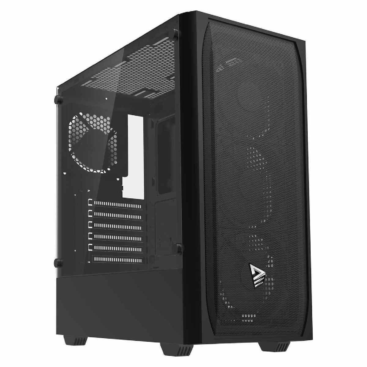 Savio Noctis Flow X1 Gaming Midi Tower Κουτί Υπολογιστή με Πλαϊνό Παράθυρο Μαύρο - Image 2