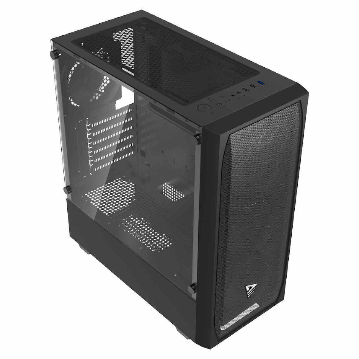 Savio Noctis Flow X1 Gaming Midi Tower Κουτί Υπολογιστή με Πλαϊνό Παράθυρο Μαύρο - Image 3