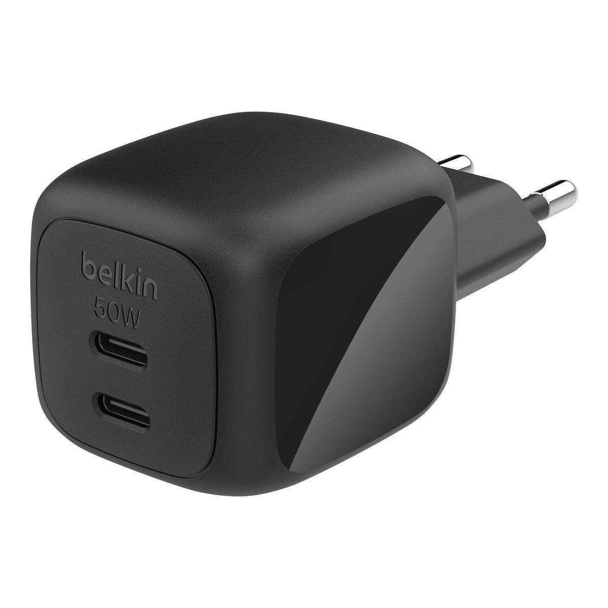Belkin Φορτιστής Χωρίς Καλώδιο GaN με 2 Θύρες USB-C 50W Power Delivery Μαύρος (BoostCharge Pro) - Image 3