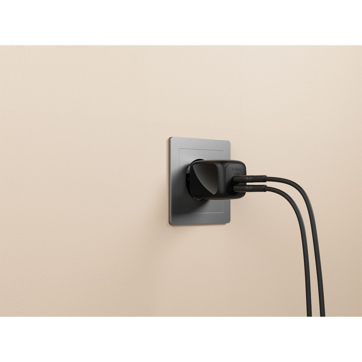 Belkin Φορτιστής Χωρίς Καλώδιο GaN με 2 Θύρες USB-C 50W Power Delivery Μαύρος (BoostCharge Pro) - Image 6