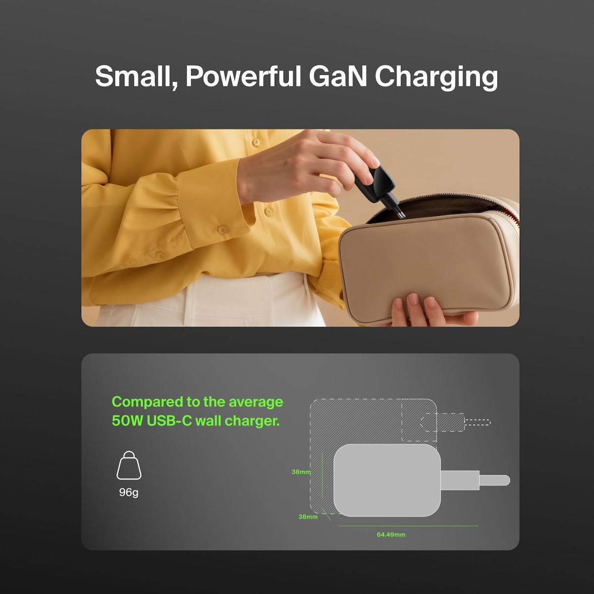 Belkin Φορτιστής Χωρίς Καλώδιο GaN με 2 Θύρες USB-C 50W Power Delivery Μαύρος (BoostCharge Pro) - Image 9