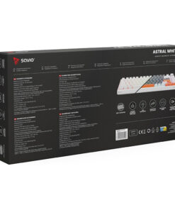 Savio Astral Gaming Πληκτρολόγιο με RGB φωτισμό (Αγγλικό US) Λευκό