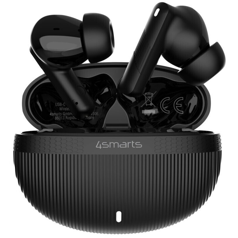 4Smarts SkyBuds Pro ANC Bluetooth Handsfree Ακουστικά με Θήκη Φόρτισης Μαύρα