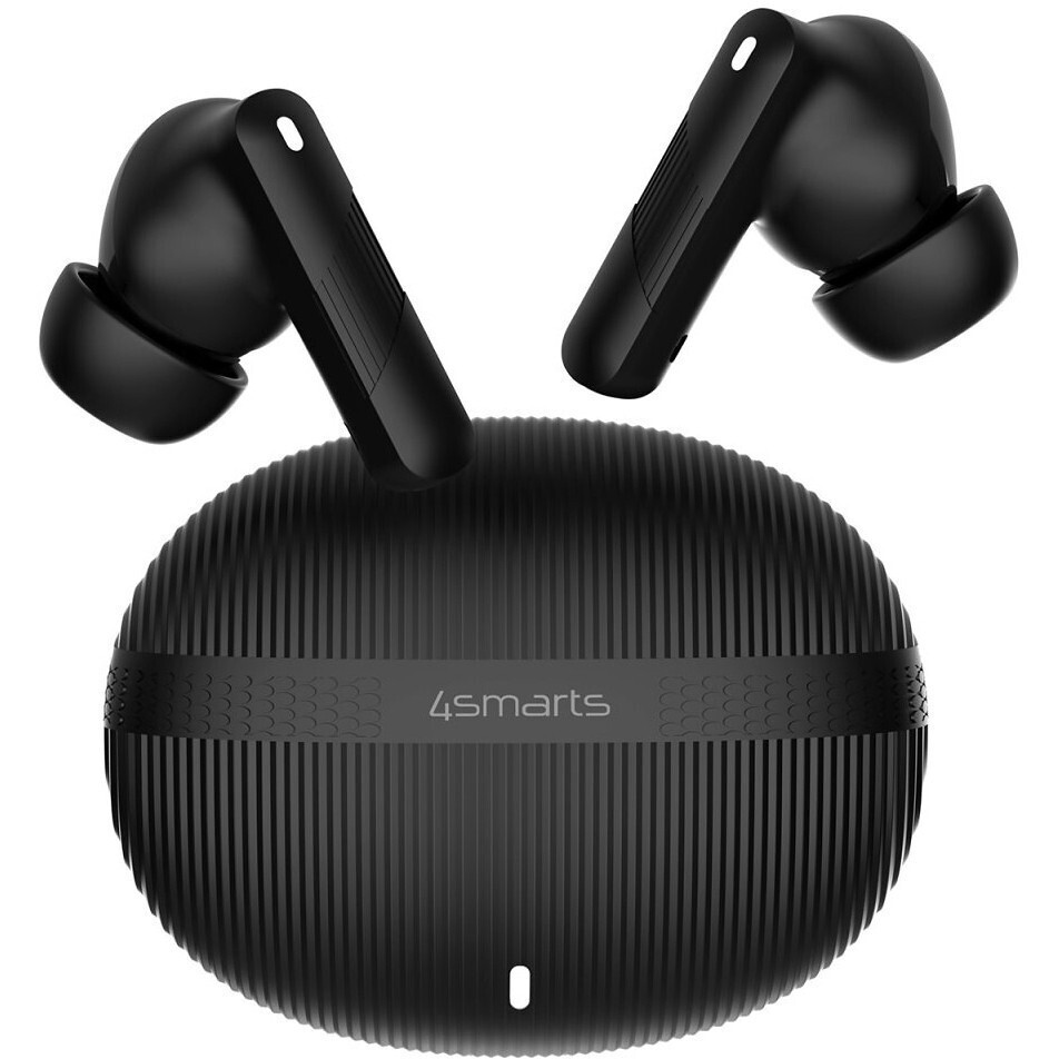 4Smarts SkyBuds Pro ANC Bluetooth Handsfree Ακουστικά με Θήκη Φόρτισης Μαύρα - Image 2