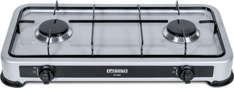 Promis KG200 Επιτραπέζια Εστία Υγραερίου Διπλή Inox - Image 2