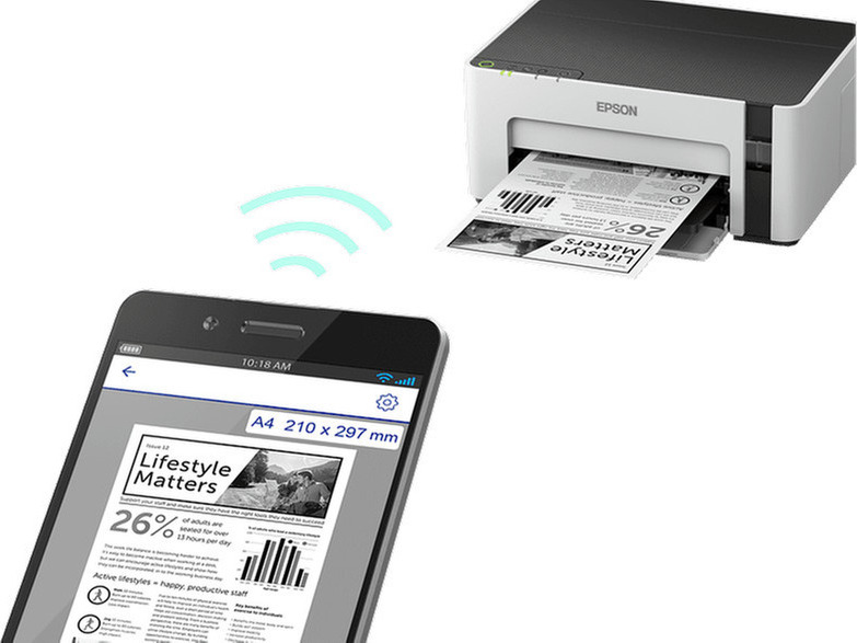 Epson EcoTank ET-M1120 Ασπρόμαυρος Εκτυπωτής Inkjet με WiFi και Mobile Print C11CG96402 - Image 10