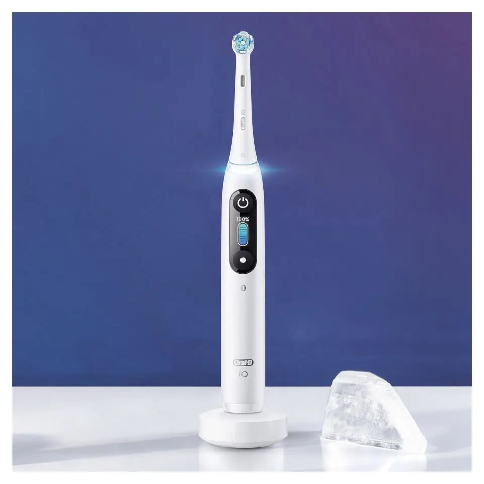 Oral-B iO Series 8N Ηλεκτρική Οδοντόβουρτσα με Χρονομετρητή, Αισθητήρα Πίεσης και Θήκη Ταξιδίου White Alabaster - Image 2
